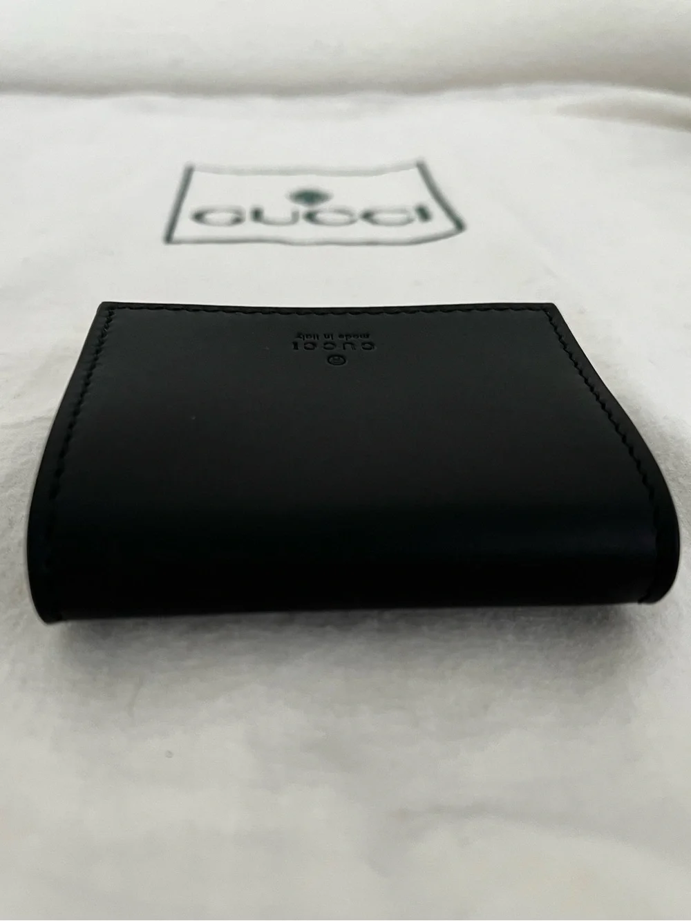 Gucci Blooms Black Leather Green Floral Jewelry AirPod Coin Case BNWB Shop Card